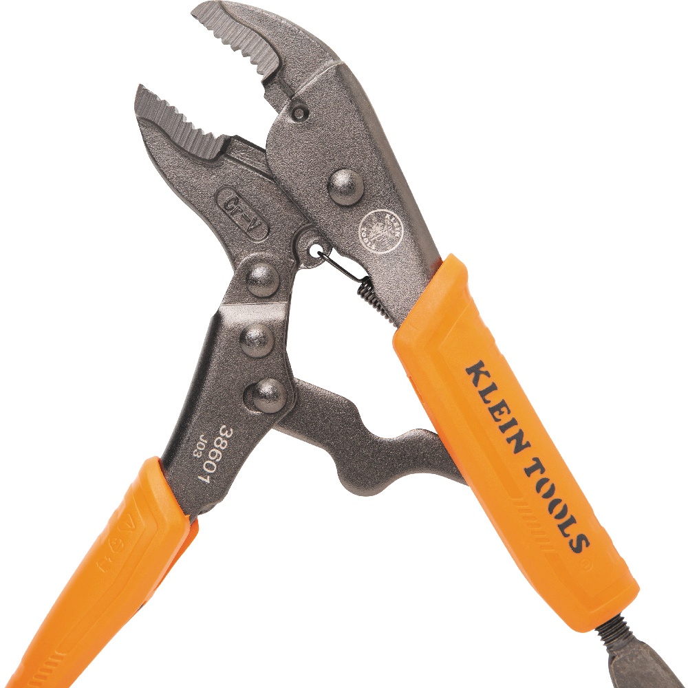 Klein® 38665 All Purpose Locking Plier, 2 in Nominal, Thumb Lock Locking, 2.18 in L x 0.96 in W Steel Long Nose Jaw, 7.35 to 9.7 in OAL