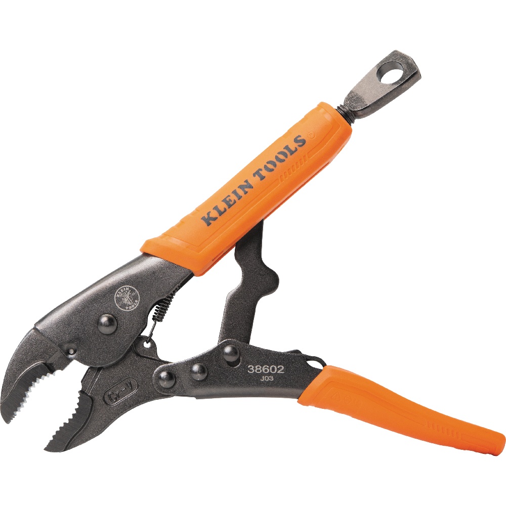 Klein® 38602 Locking Plier, 2 in Nominal, 1.59 in L x 0.5 in W x 1.267 in THK Curved Jaw, 9.7 in OAL