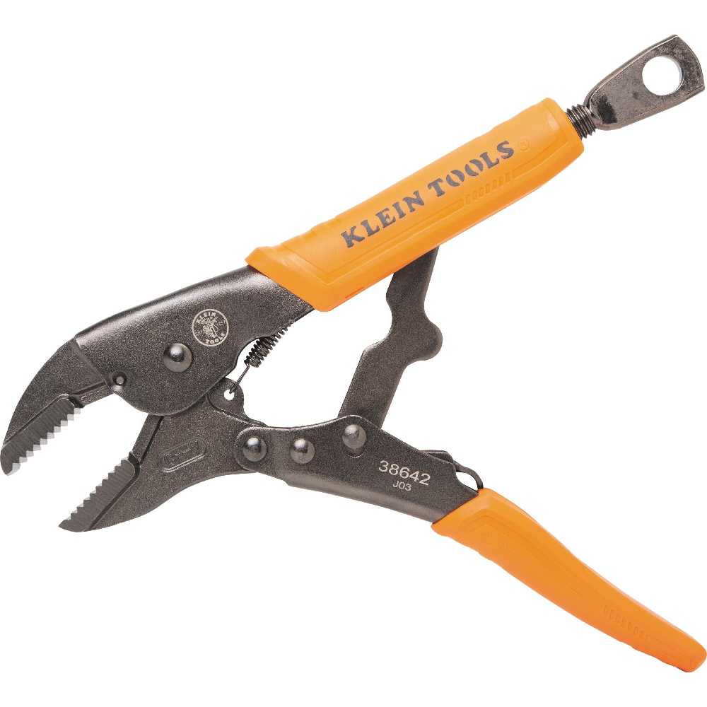 Klein® 38642 All Purpose Locking Plier, 2.4 in Nominal, Thumb Lock Locking, 1.67 in L x 2.1 in W Steel Straight Jaw, 11.97 in OAL