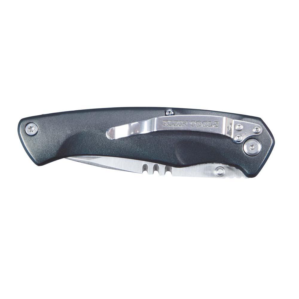 Klein® 44217 Electrician's Pocket Knife With (2) Phillips Driver, 440A Stainless Steel Drop Point Blade, 3-3/8 in L Blade, Standard Edge, Yes