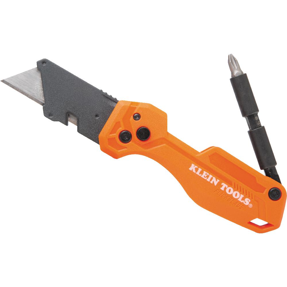 Klein® 44304 Folding Utility Knife With Driver, Steel Blade, 1 Blades Included, 6.8 in OAL