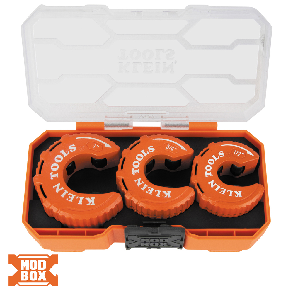 Klein® 50048 Cutter Set, 1/2 to 1 in ID Nominal, Copper Cutting Edge, Grooved Grip Handle