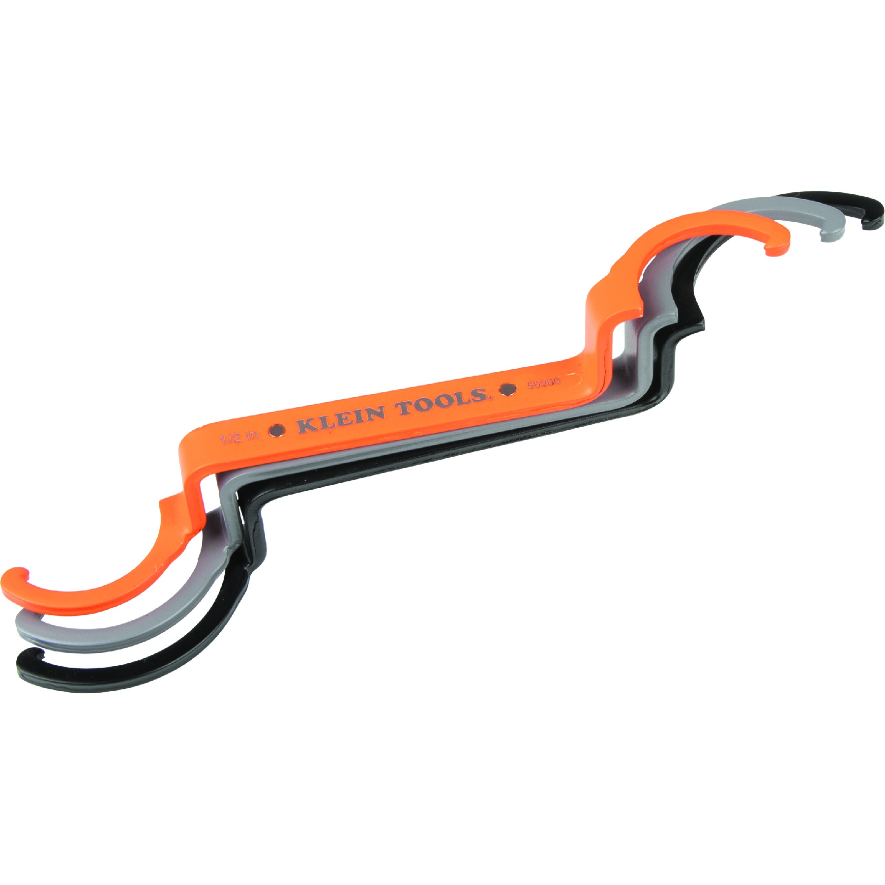 Klein® 50900R Locknut Wrench Set, 1/2, 3/4, 1 in Locknut Wrench, 3 Pieces, Carbon Steel