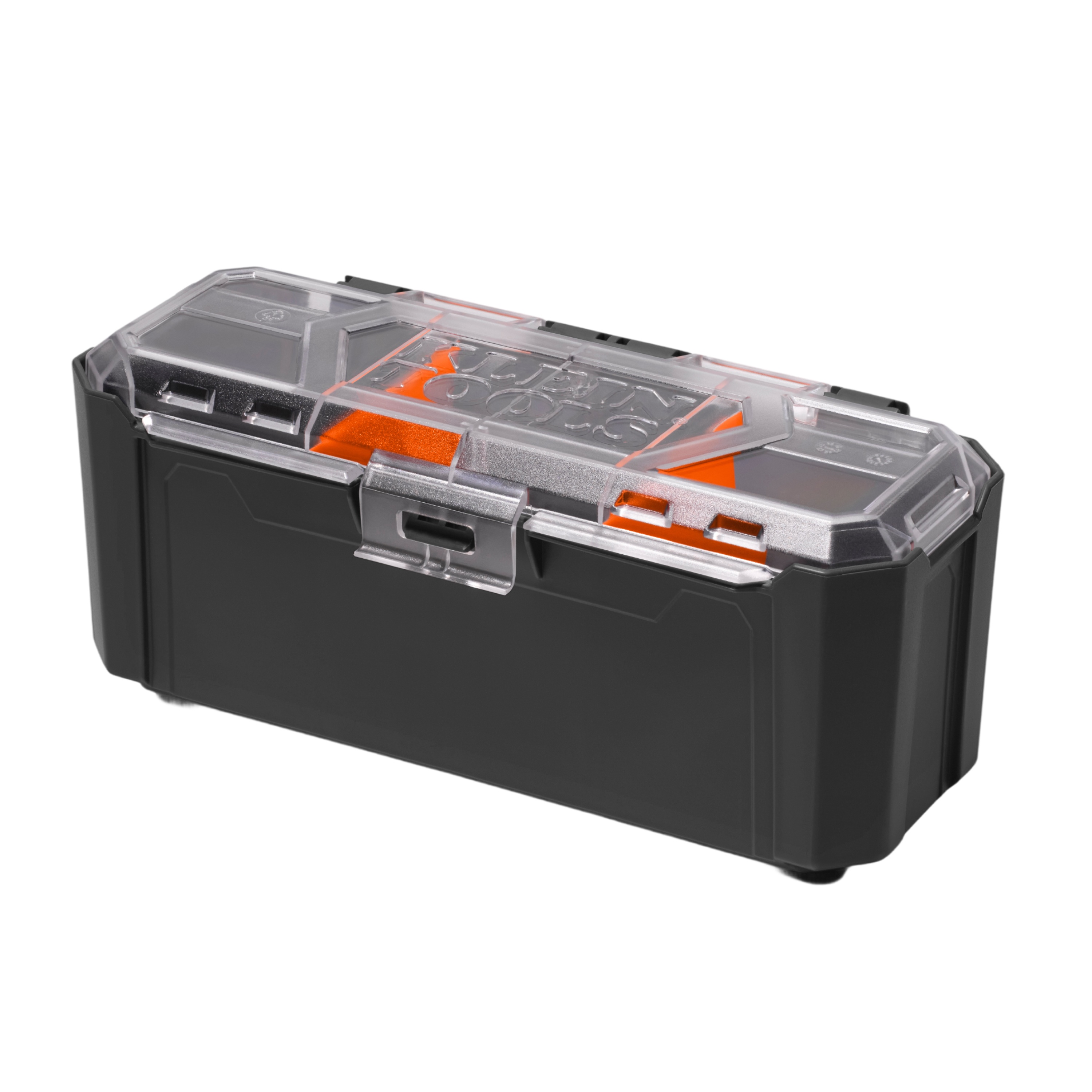 Klein® 54815MB Bin Rail Attachment, For Use With MODbox™ Rail System Components, Hard Plastic, Dark Gray/Clear