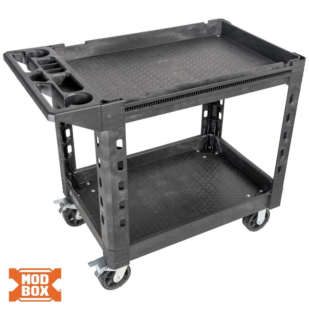 Klein® 54831MB Utility Cart, 44. 63 in OAL x 25.5 in OAW x 39 in OAH, Black