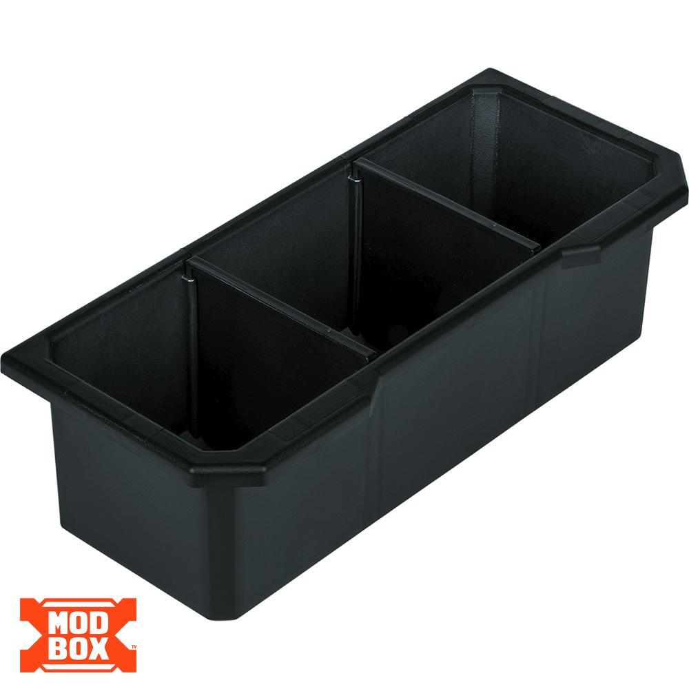 Klein® 54904MBR Bin, 13.3 in L 5.6 in W 4.2 in H Outside, Gray