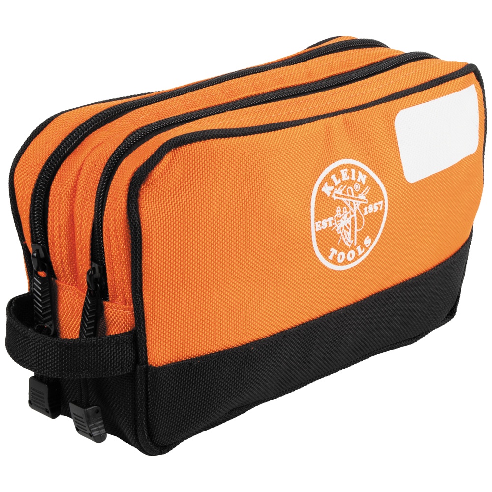 Klein® 55582 Heavy Duty Zipper Bag, 1680d Polyester, 2520d Polyester Bottom, Orange