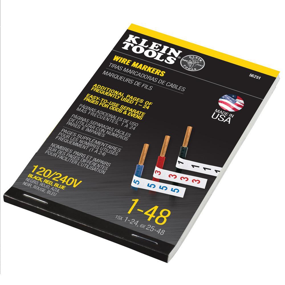 Klein® 56251 Wire Marker Cards