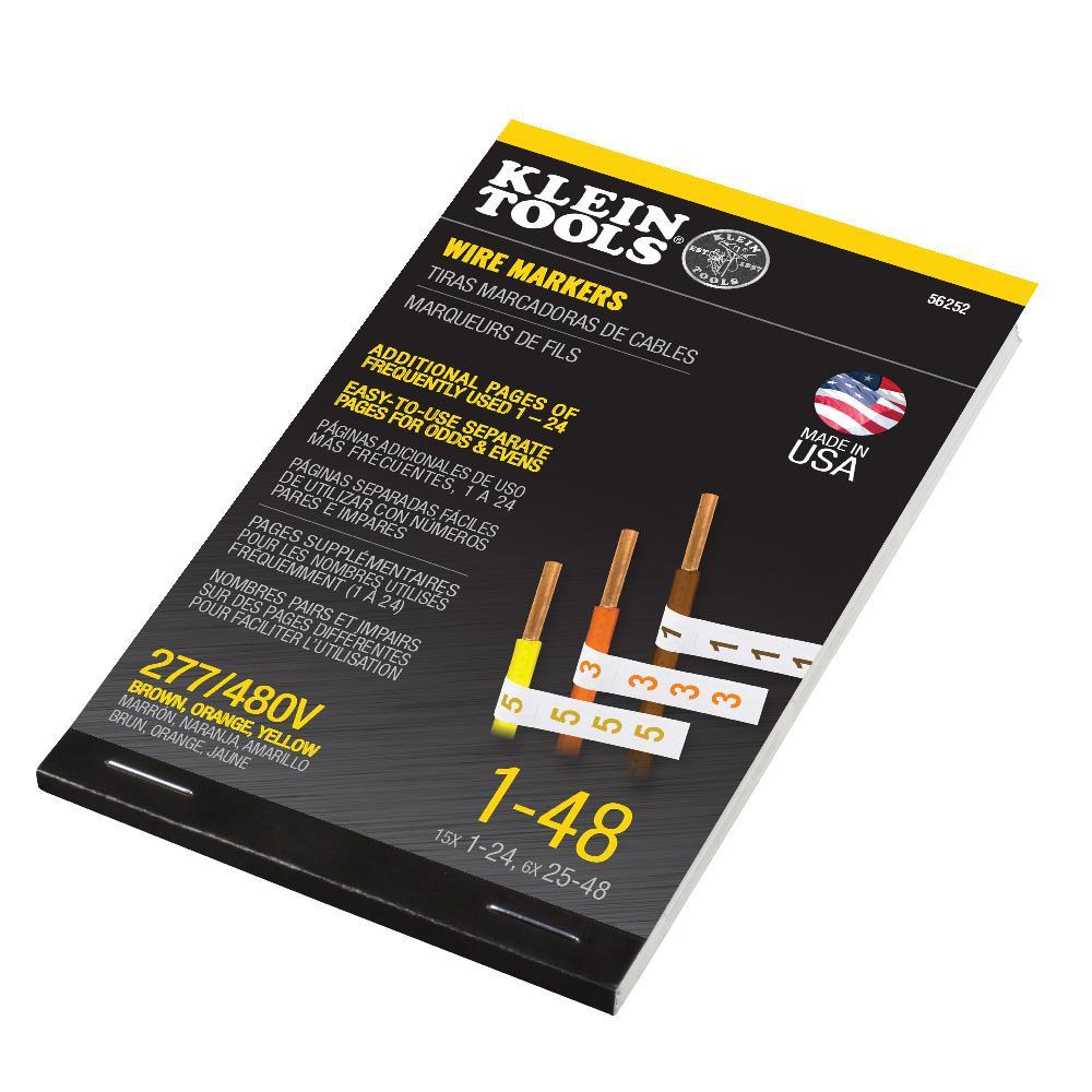 Klein® 56252 Wire Marker Cards