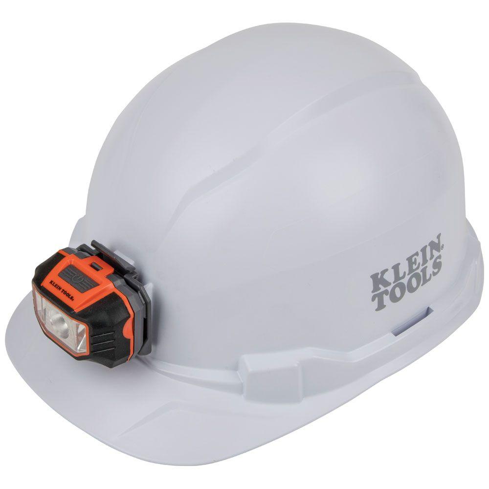 Klein® 60107 Type 1 Cap Style Non-Vented Hard Hat, 6-1/2 Fits Mini Hat, 8 Fits Max Hat, ABS/Polycarbonate, 4-Point Reverse Donning Suspension, ANSI Electrical Class Rating: Class E, ANSI Impact Rating: ANSI Z89.1-2014, Ratchet with Pivot Adjustment