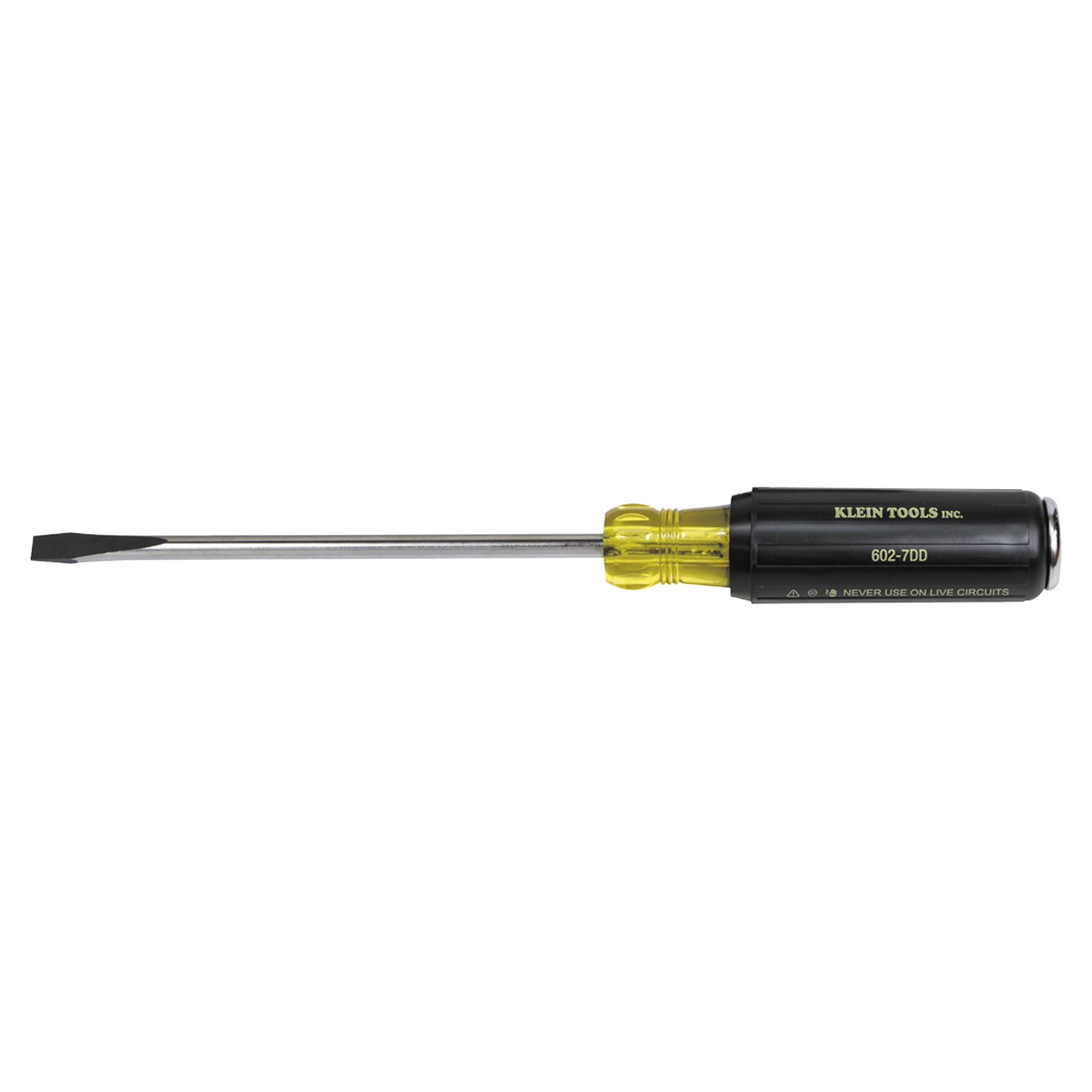 Klein® 602-7DD Demolition Screwdriver, 5/16 in Slotted Point, 12-3/8 in OAL, Plastic Handle