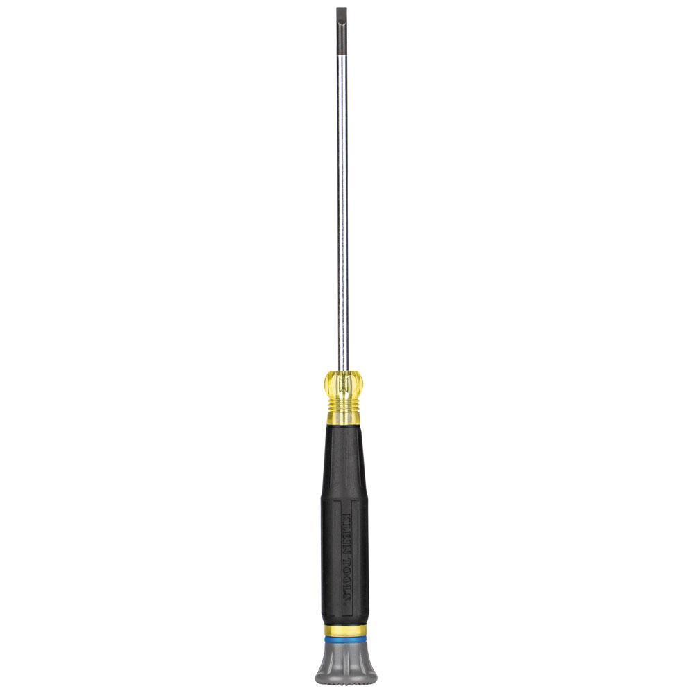 Klein® 6254 Precision Screwdriver, 1/8 in Point Slotted Point, 7.5 in OAL, CA/TPE Handle, Nickel Chrome Plated