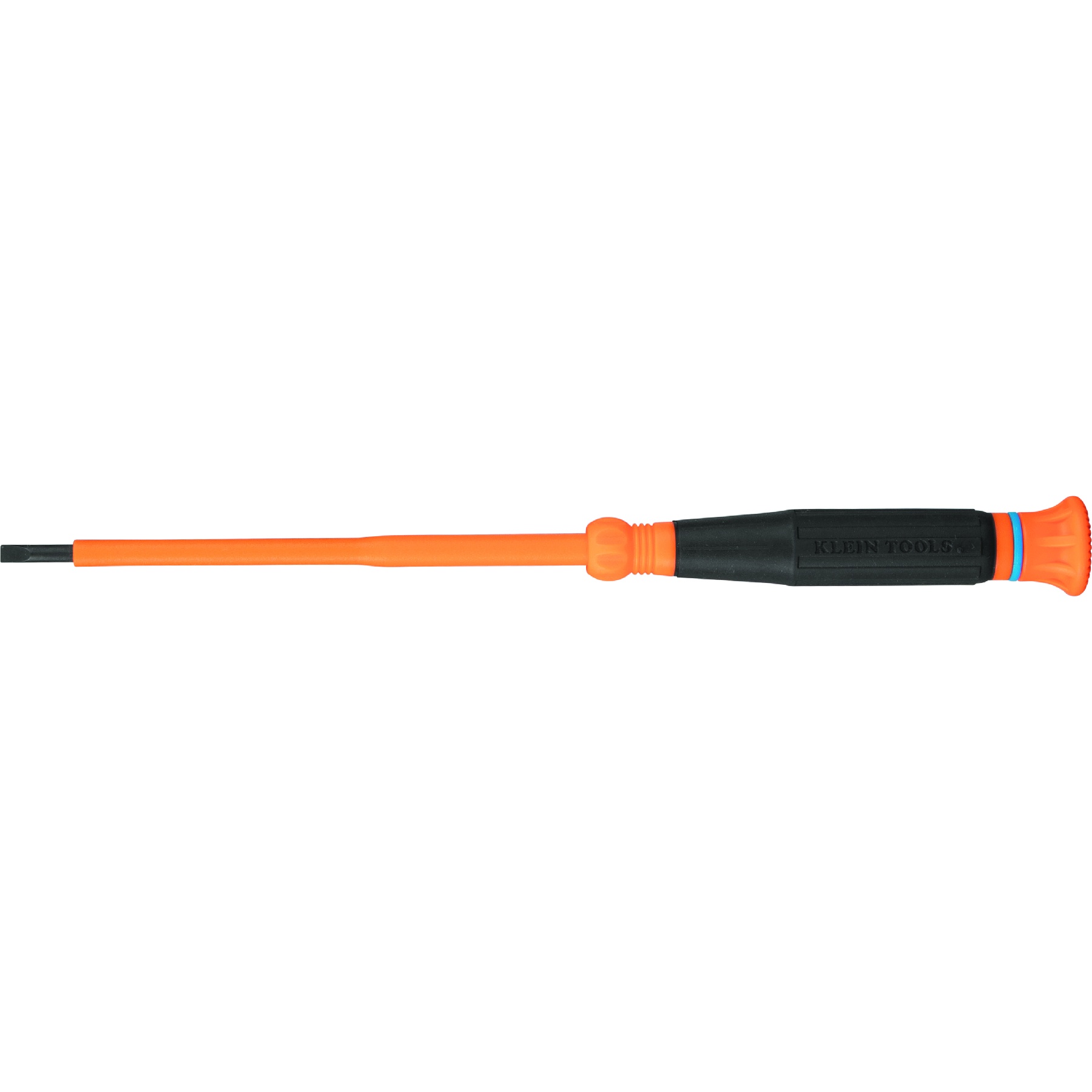 Klein® 6254INS Precision Insulated Screwdriver, 1/8 in Range, Slotted Point, Cushion Grip Handle, Steel, ASTM F1505-16 2021/IEC 60900:2018