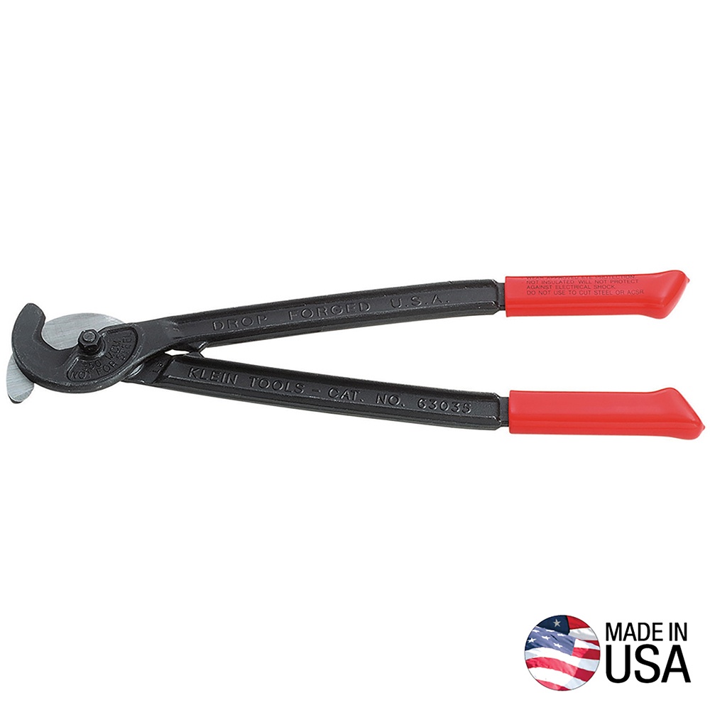 Klein® 63035 Utility Cable Cutter, 16-1/4 in OAL, For Wire THK 350 kcmil, Forged Steel Jaw
