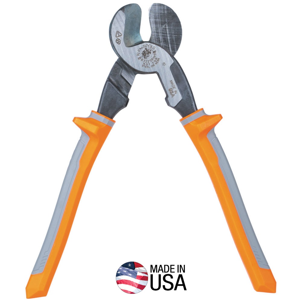 Klein® 63225RINS Cable Cutter, 24 AWG Cable/Wire, 9.63 in OAL, ASTM F1506-16, IEC 60900