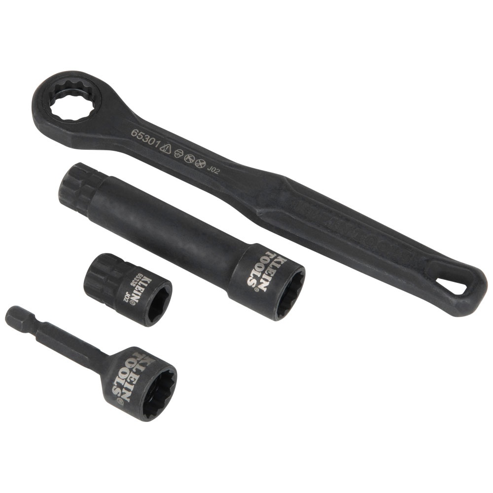 Klein® 65300 Socket Set, 6 Points, 1/4 in Drive, 32 Pieces, Included Socket Size: 1/4, 5/16, 3/8, 7/16, 1/2, 9/16 in