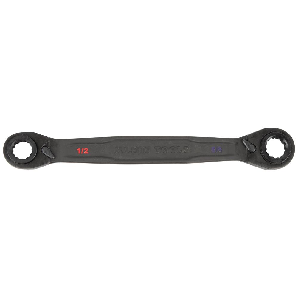 Klein® 68216 Ratcheting Wrench Set, 2 Pieces, 1/4 x 5/16 to 13/16 x 7/8 in, Black Phosphate