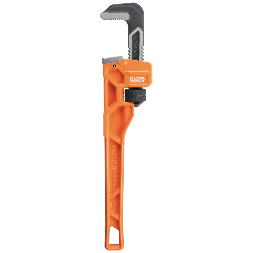 Klein® 68227 Adjustable Pipe Wrench, 14 in OAL, Orange