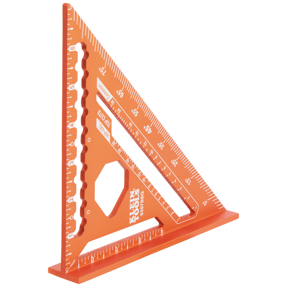 Klein® 9357SSQ Rafter Square, 0 to 7 in Measuring, Graduation 1/4 in