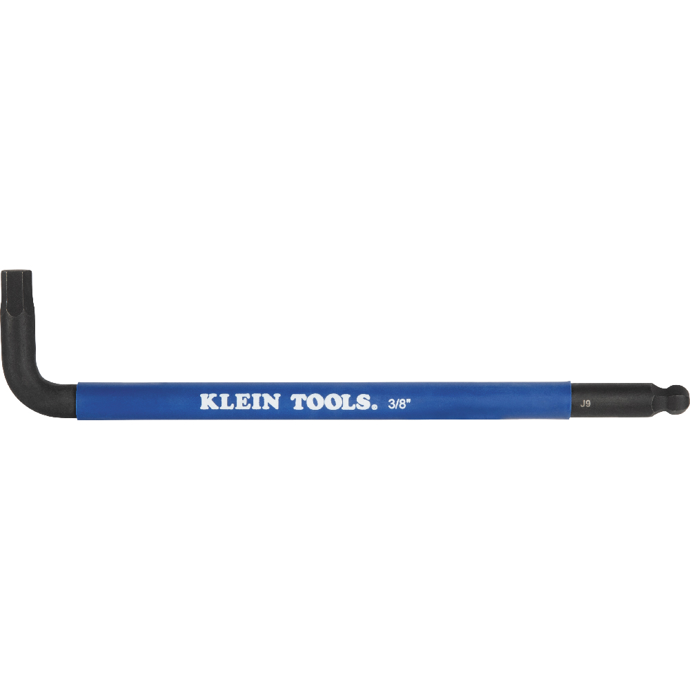 Klein® BLS18 L-Style Hex Key Set, 18 Pieces, 7/64 to 3/8 in, 1.5 to 10 mm Hex, Hex Drive, Steel, Black Phosphate