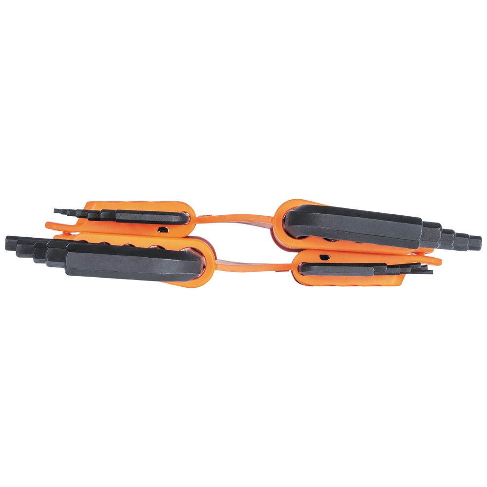 Klein® BLS22H L-Style Hex Key Set, 22 Pieces, 1/16 to 3/8 in, 1.5 to 10 mm Hex, Hex Drive, T-Handle Handle, CR-V Steel, Black Phosphate