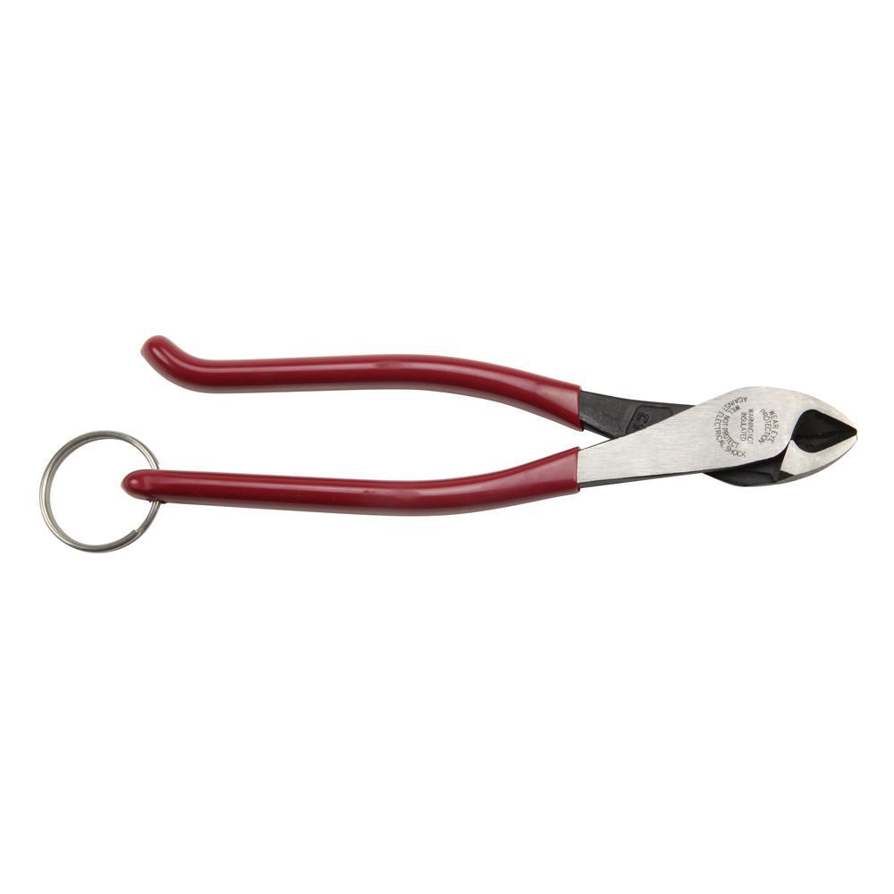 Klein® D248-9STT Angled Head Hot-Riveted Ironworker High Leverage Cutting Plier, 1 in Nominal, 1 in L x 1-1/4 in W x 1 in THK Jaw Steel Jaw, 9 in OAL