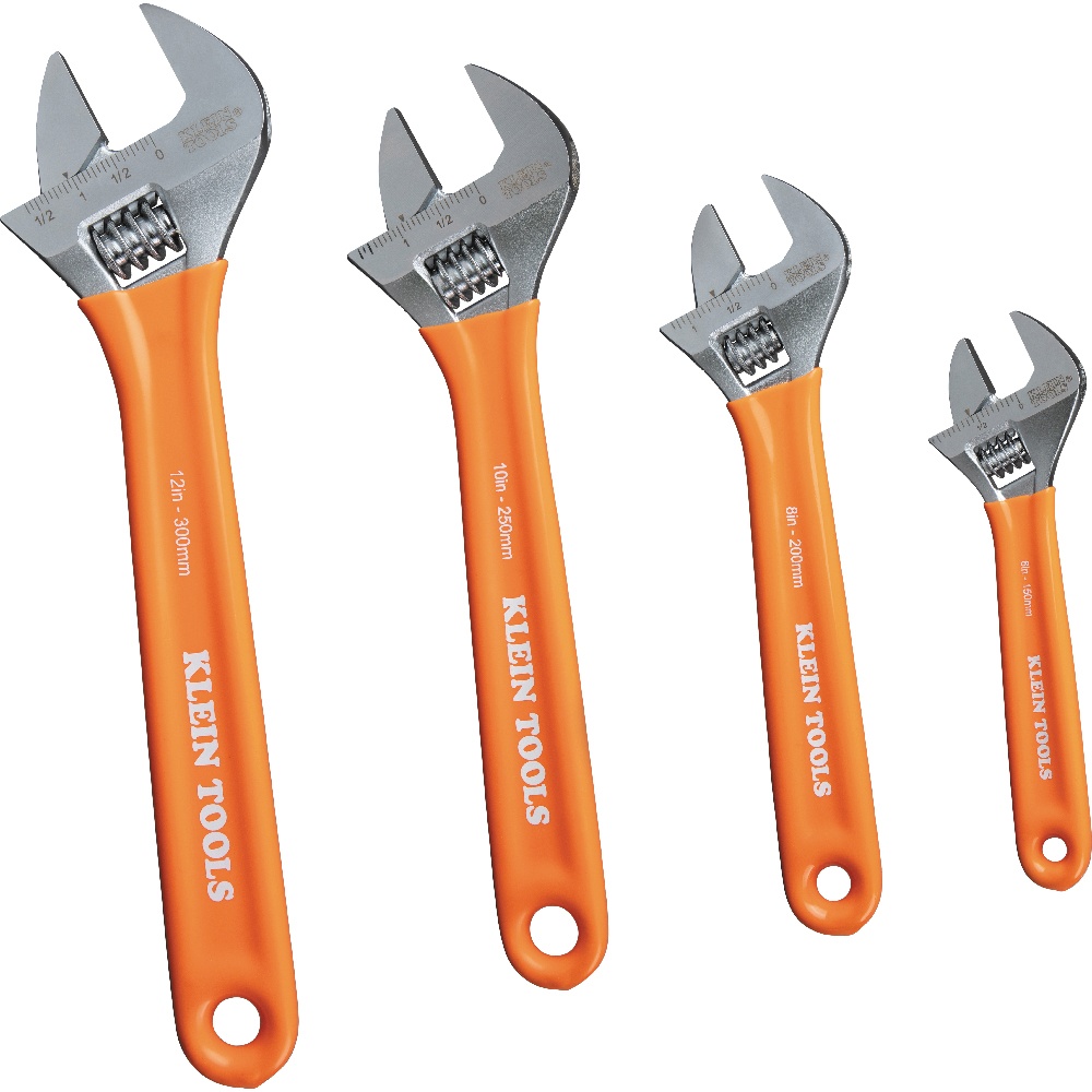 Klein® D5074 Extra Capacity Adjustable, 4 Pieces, 6, 8, 10, 12 in, Chrome Plated