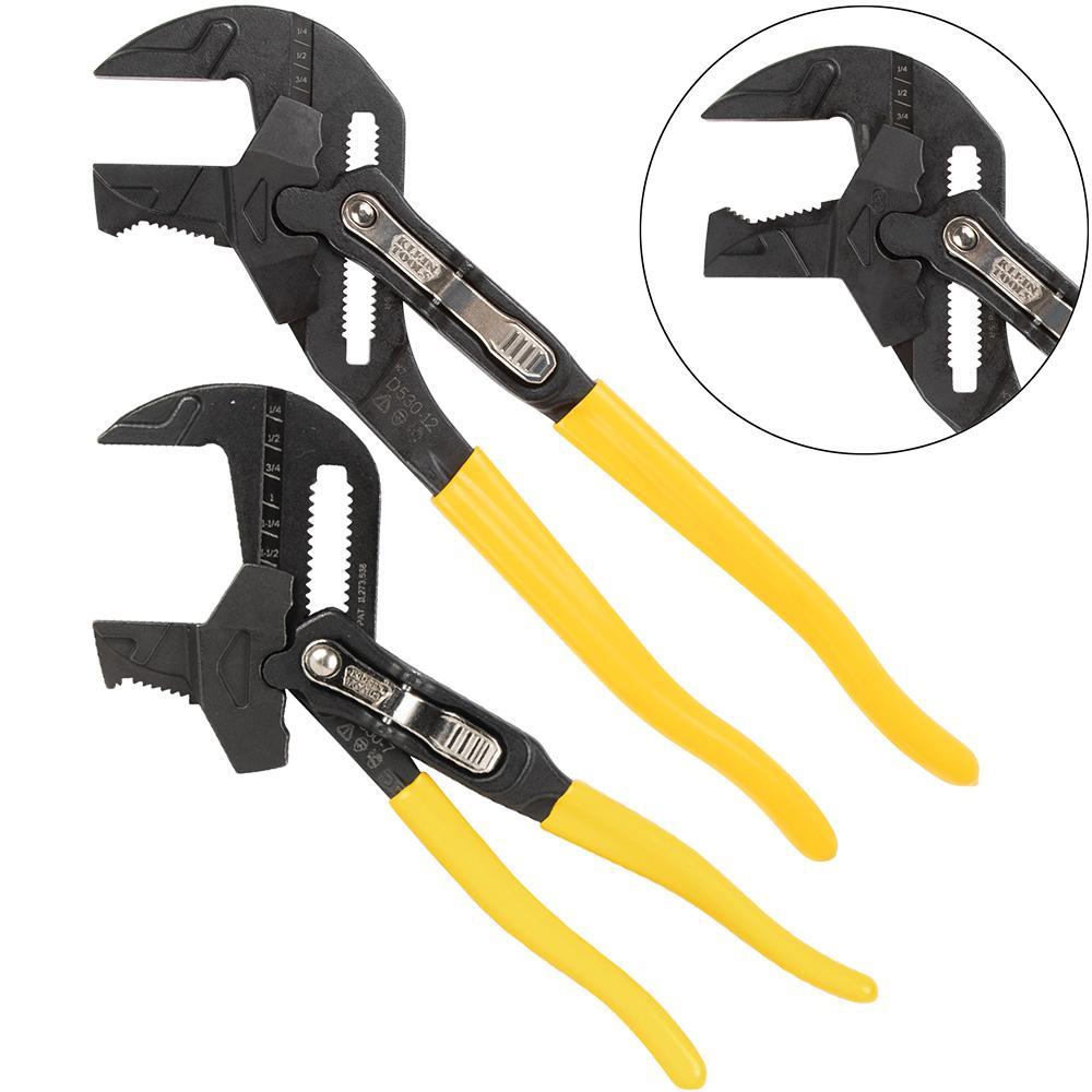Klein® D53002KIT Adjustable Plier Wrench, Wrench, 2 Pieces, 7 to 10 in OAL