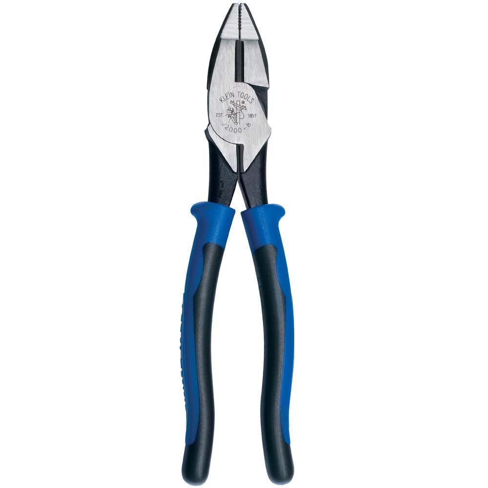 Klein® Journeyman™ J20008 Heavy Duty New England Tapered Nose Lineman's Plier, 1-7/16 in L x 1-7/64 in W x 5/8 in THK Jaw Tool Steel Jaw, Flush Cut, 8.89 in OAL