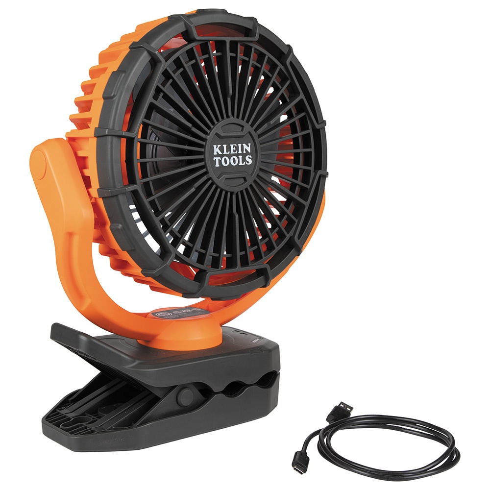 Klein® PJSFM2 Rechargeable Clamping Fan, 5 V, 2 Speeds