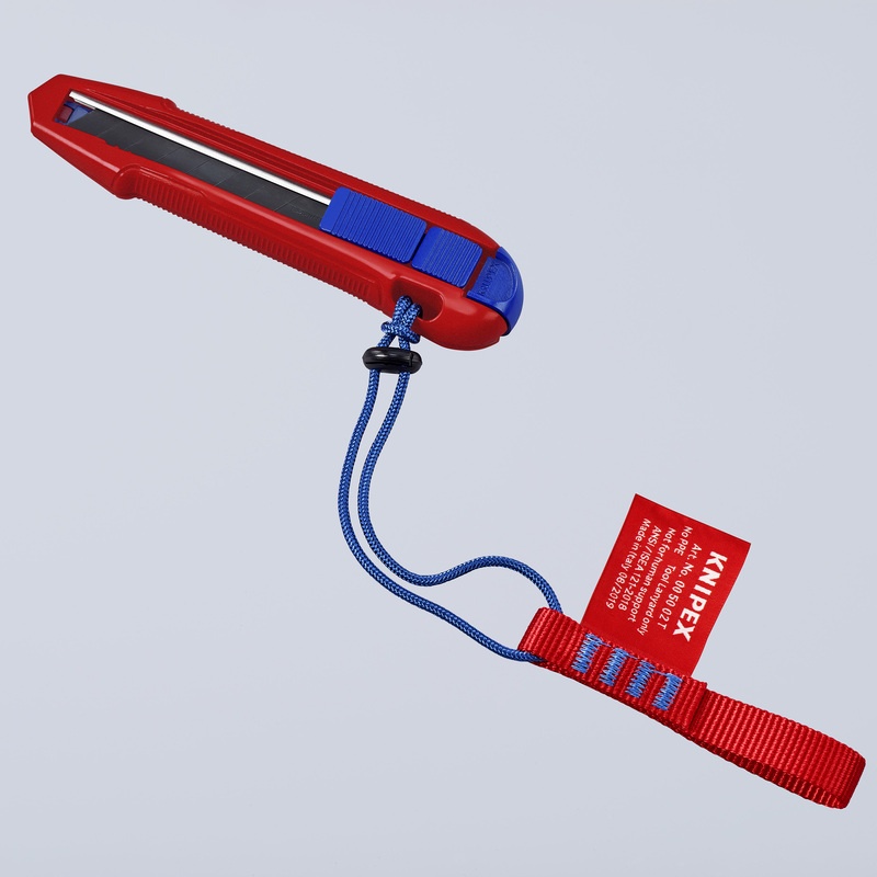 Knipex® 90 10 165 BKA 90 10 Snap Knife, Push Button, Magnesium Blade, 2 Blades Included, 6-1/2 in OAL