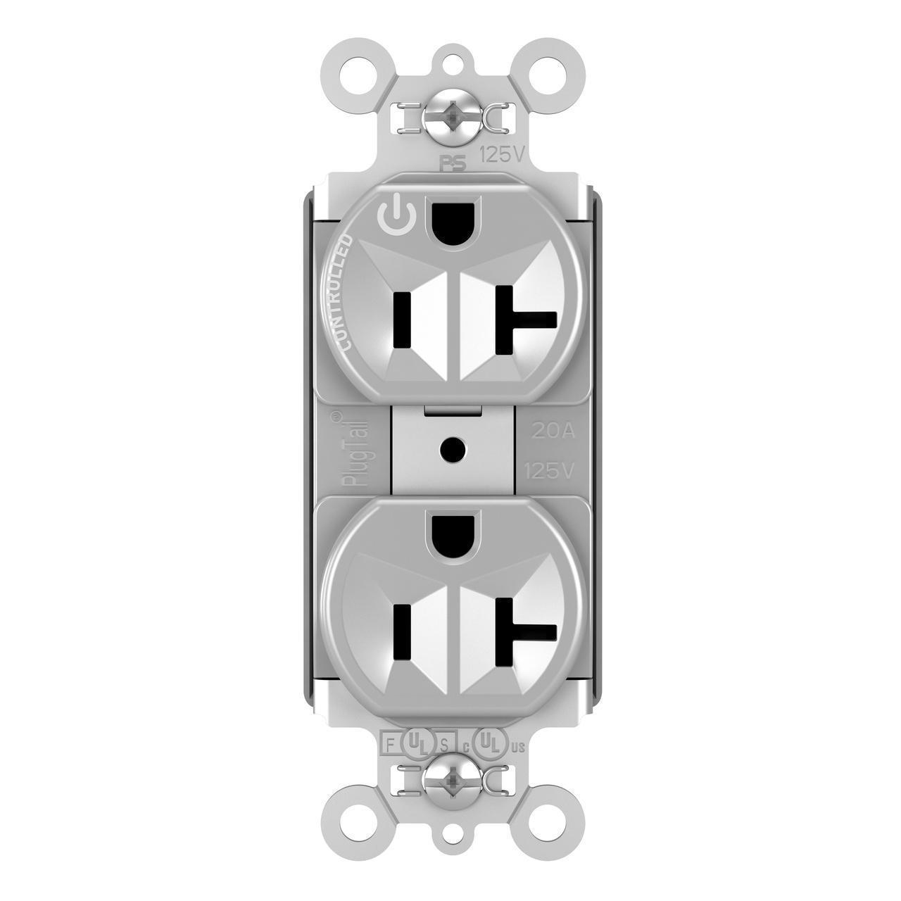 Pass & Seymour® PT5362SCCHGRY Straight Blade Receptacles