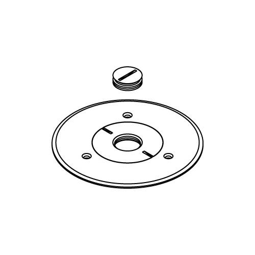 Wiremold® 896CK-3/4 Ratchet-Pro™ 880/881 Assembled Communication/Power Cover Plate, 5-1/2 in Dia, Brass