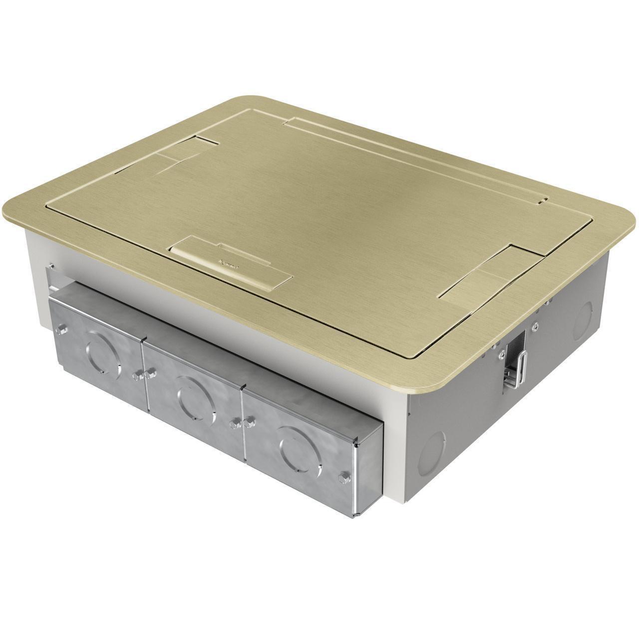 Wiremold® EFB6810BTSB EFB6 Flush Style Cover with Solid Lid, 16.375 in L x 12.5 in W, Flush Cover, Die-cast Aluminum