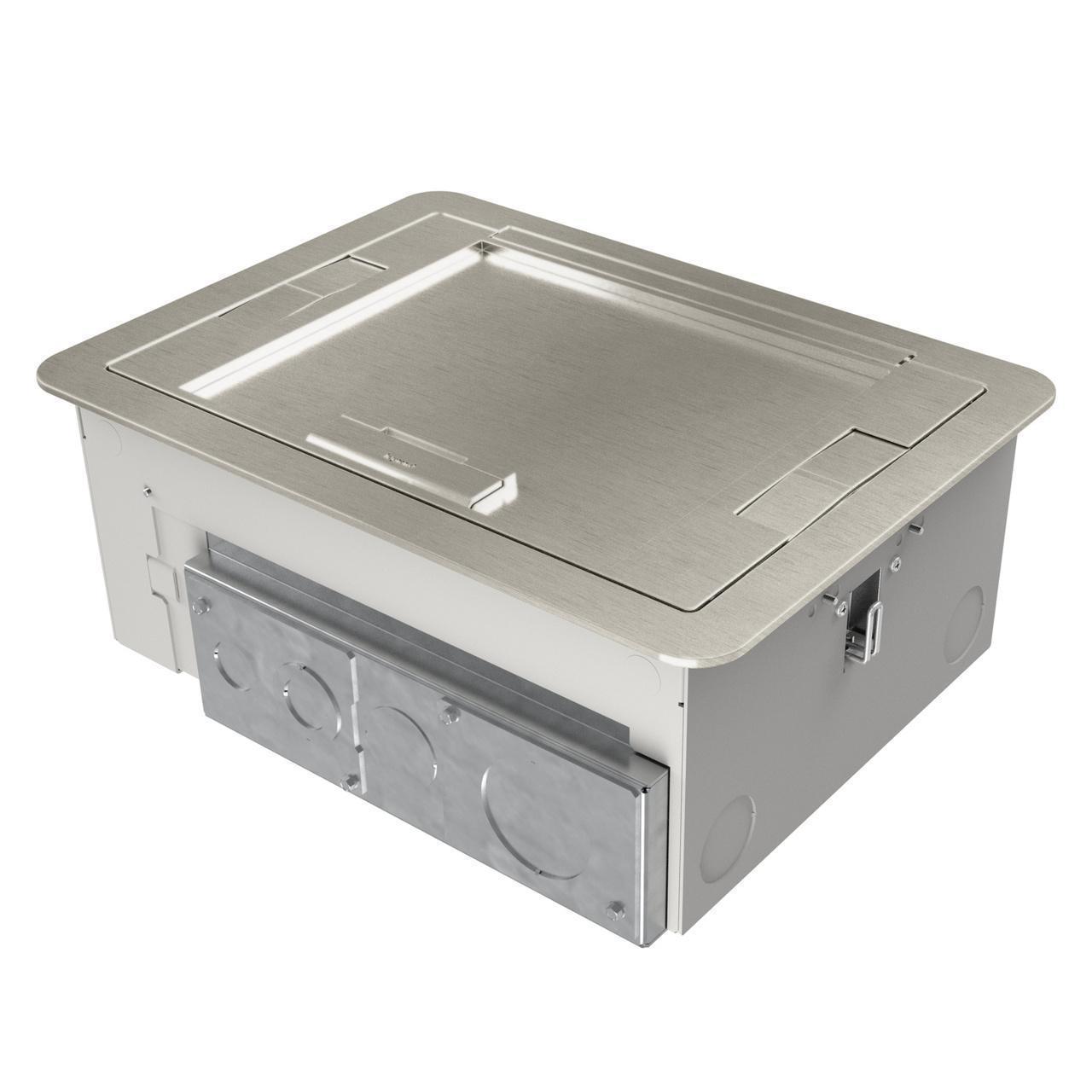 Wiremold® EFB6810CTSN EFB6 Flush Style Cover, 16.375 in L x 12.5 in W x 0.25 in D, Flush Cover, Die-cast Aluminum