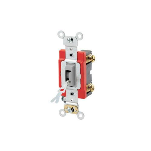 Leviton® 1221-2GL Extra Heavy Duty Tamper Resistant AC Quiet Toggle Switch, 120/277 V AC, 20 A, 1/2 hp Power Rating