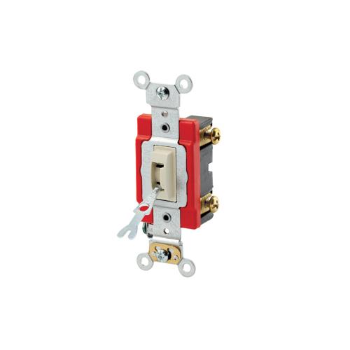 Leviton® 1221-2IL Extra Heavy Duty AC Quiet Toggle Switch, 120/277 V AC, 20 A, 1/2 hp Power Rating