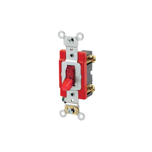 Leviton® 1221-7PR Self-Grounding AC Quiet Toggle Switch, 277 V AC, 20 A, 2 hp Power Rating