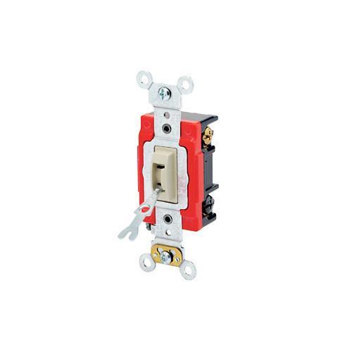 Leviton® 1223-2IL Self-Grounding AC Quiet Toggle Switch, 120/277 V AC, 20 A, 1/2 hp Power Rating