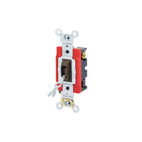 Leviton® 1224-2L Self-Grounding AC Quiet Toggle Switch, 120/277 V AC, 20 A, 1/2 hp Power Rating