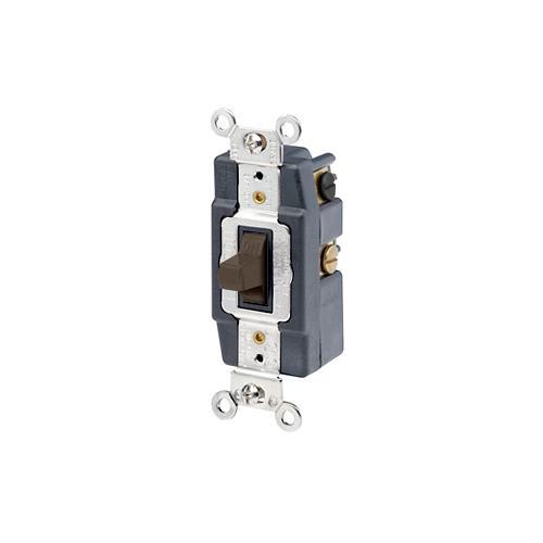 Leviton® 1288 Extra Heavy Duty Toggle Switch, 120/277 V AC, 30 A, 1/2, 2 hp Power Rating, SPDT Contact