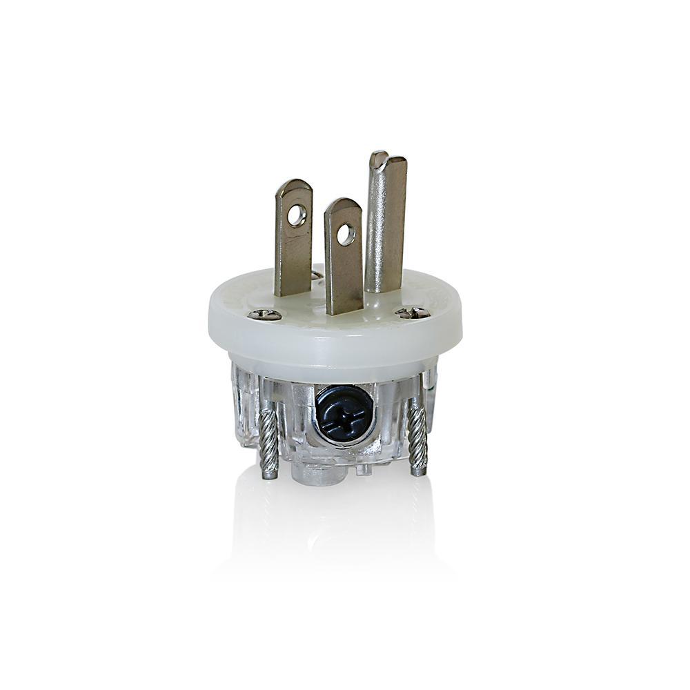 Leviton® Wetguard® 14W47-IN Replacement Interior, For Use With 14W47 Straight Blade Plug and Wetguard® Devices, 2-Pole, 3-Wire, 15 A, 125 V AC, NEMA 5-15P, Nylon, White