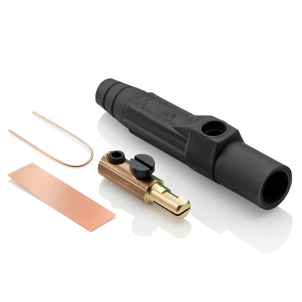 Leviton® Rhino-Hide® 15D21-UE 1-Pole Cam Type Taper Nose While-in-Use Detachable Male Plug, 12 to 24 V AC/DC, 150 A, 8 to 2 AWG Wire, Single Setscrew, NEMA 3R