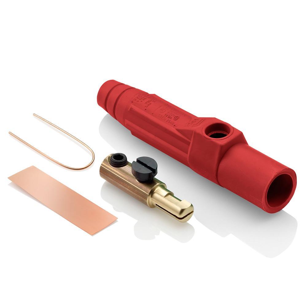 Leviton® 15D21-UR 1-Pole Cam Type Taper Nose Detachable Male Plug, 12 to 24 V AC/DC, 150 A, 8 to 2 AWG Wire, Single Setscrew, NEMA 3R