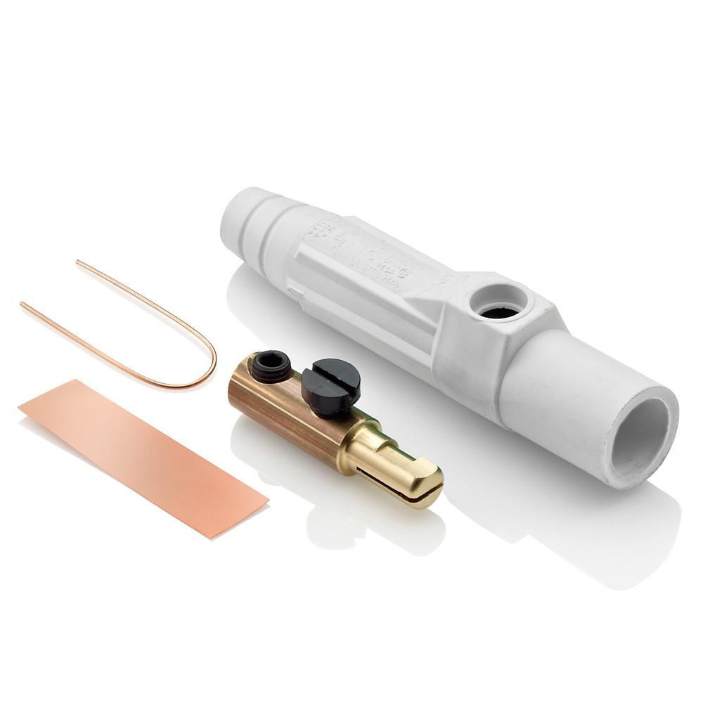 Leviton® Rhino-Hide® 15D21-UW 1-Pole Cam Type Taper Nose While-in-Use Detachable Male Plug, 12 to 24 V AC/DC, 150 A, 8 to 2 AWG Wire, Single Setscrew, NEMA 3R