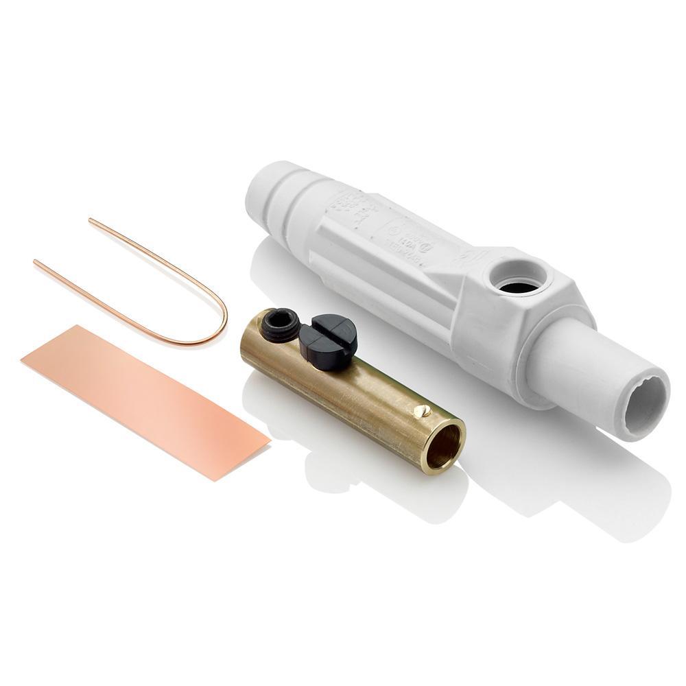 Leviton® 15D22-UW 1-Pole Cam Type Taper Nose Detachable Female Plug, 12 to 24 V AC/DC, 150 A, 8 to 2 AWG Wire, Single Setscrew, NEMA 3R