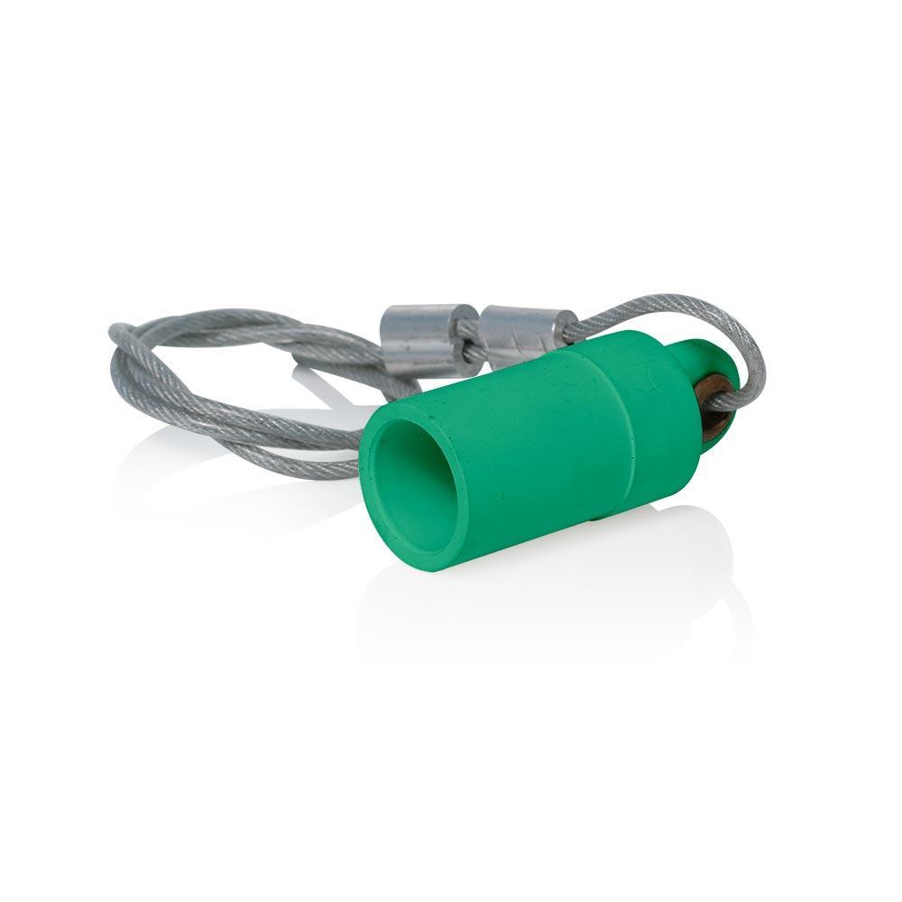 Leviton® 15P22-UG Female Connector Protective Cap, For Use With 15 Series 1-Pole Industrial Grade Taper Nose Cam Type Connector, Green