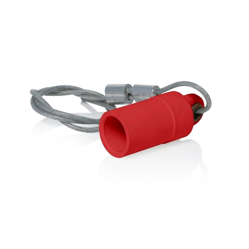 Leviton® 15P22-UR Female Connector Protective Cap, For Use With 15 Series 1-Pole Industrial Grade Taper Nose Cam Type Connector, Red