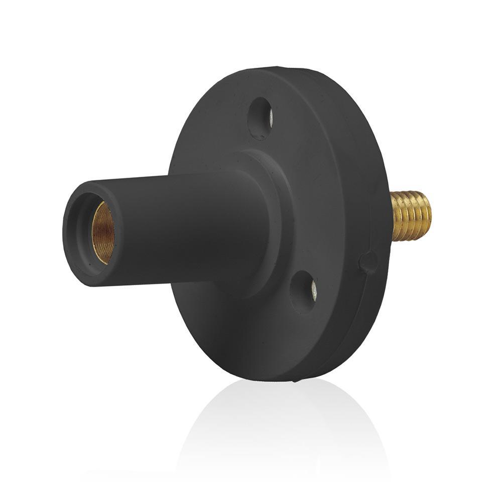 Leviton® Rhino-Hide® 15R22-UE 15 Series 90 deg Cam Type Female While-in-Use Single Pole Receptacle, 600 V AC, 150 A, 8 to 2 AWG Wire, Busbar/Threaded Stud Connection, NEMA 3R NEMA Rating