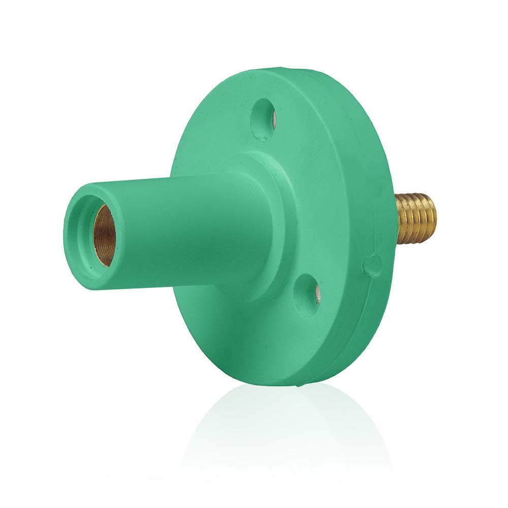 Leviton® Rhino-Hide® 15R22-UG 15 Series Cam Type Female While-in-Use Single Pole Receptacle, 600 V AC, 150 A, 8 to 2 AWG Wire, Threaded/Stud Connection, NEMA 3R NEMA Rating